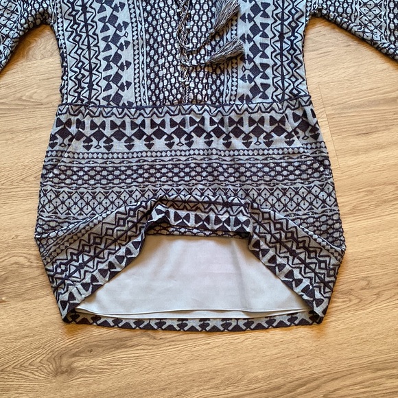 BCBGMAXAZRIA 'Milana' Light Blue/Navy Laced Placket Woven Dress Size XS - Picture 12 of 14